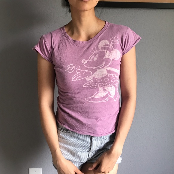 DISNEY Minnie Mouse Tee Maroon/ Red - Picture 3 of 4